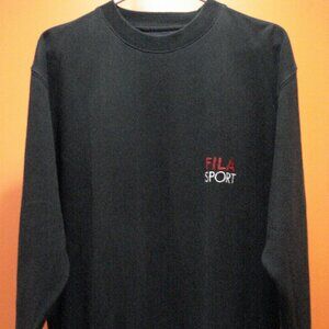Vintage 1990s FilaSport Crewneck Sweatshirt. Embroidered Logo.